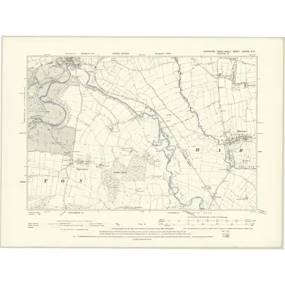 1890 Map of Yorkshire LXXXIX.SE, 1895 Print