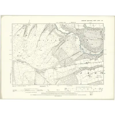 1890 Map of Yorkshire LXXXIX.SW, 1895 Print