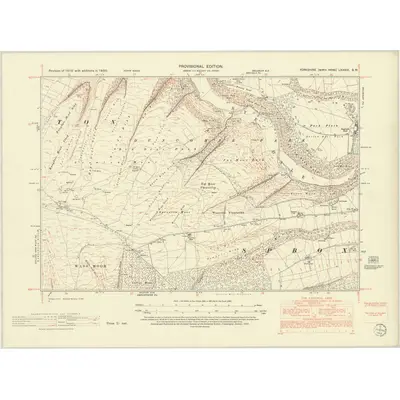 1950 Map of Yorkshire LXXXIX.SW, 1952 Print