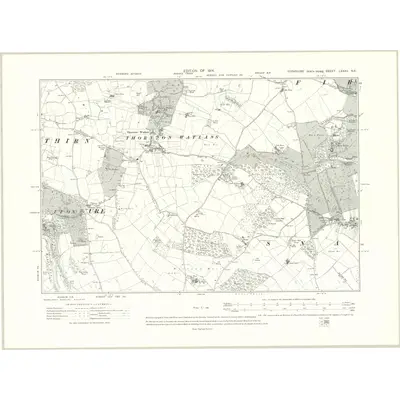 1911 Map of Yorkshire LXXXV.NE, 1914 Print