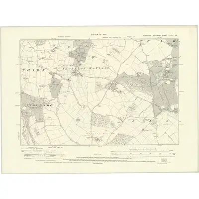 1927 Map of Yorkshire LXXXV.NE, 1930 Print