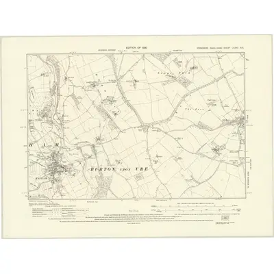 1927 Map of Yorkshire LXXXV.SE, 1930 Print