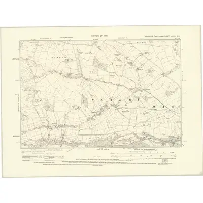 1927 Map of Yorkshire LXXXV.SW, 1930 Print