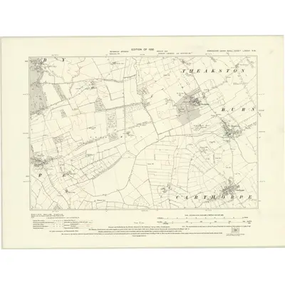 1928 Map of Yorkshire LXXXVI.NW, 1930 Print