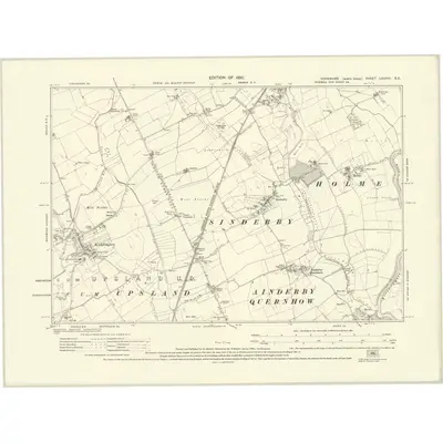 1928 Map of Yorkshire LXXXVI.SE, 1930 Print