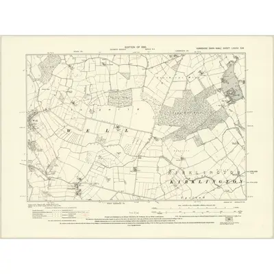 1928 Map of Yorkshire LXXXVI.SW, 1930 Print
