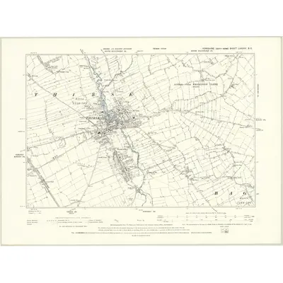 1891 Map of Yorkshire LXXXVII.SE, 1895 Print