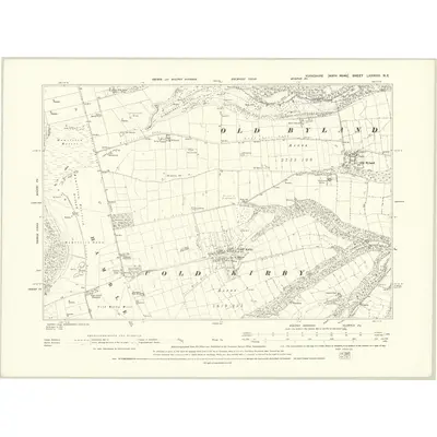 1891 Map of Yorkshire LXXXVIII.NE, 1895 Print