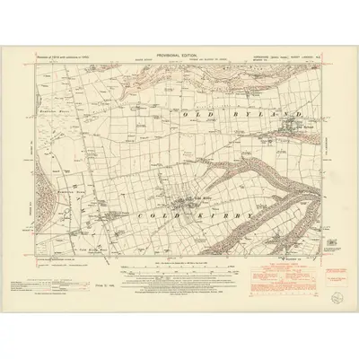 1950 Map of Yorkshire LXXXVIII.NE, 1952 Print