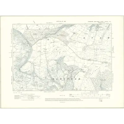 1910 Map of Yorkshire LXXXVIII.SE, 1913 Print