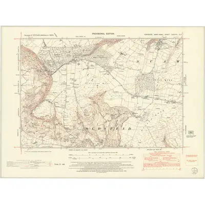 1950 Map of Yorkshire LXXXVIII.SE, 1952 Print