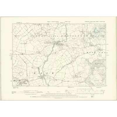 1891 Map of Yorkshire LXXXVIII.SW, 1895 Print
