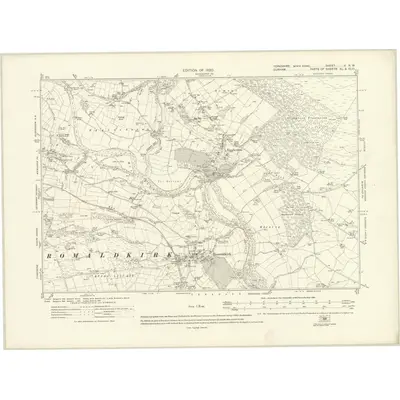 1912 Map of Yorkshire V.NW, 1920 Print