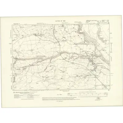 1913 Map of Yorkshire V.SW, 1920 Print
