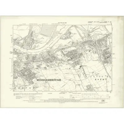 1927 Map of Yorkshire VI.SE, 1931 Print