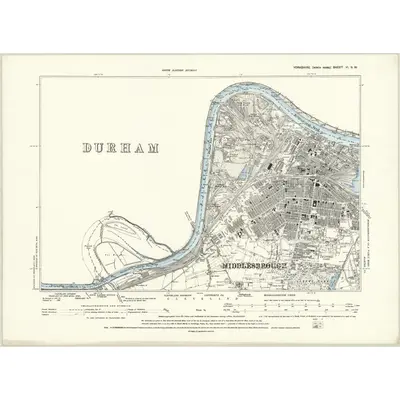 1892 Map of Yorkshire VI.SW, 1895 Print