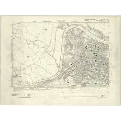 1927 Map of Yorkshire VI.SW, 1930 Print