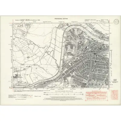 1938 Map of Yorkshire VI.SW, 1947 Print