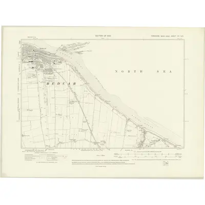 1913 Map of Yorkshire VII.NE, 1920 Print