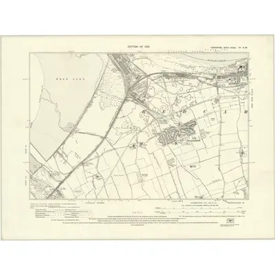 1927 Map of Yorkshire VII.NW, 1930 Print