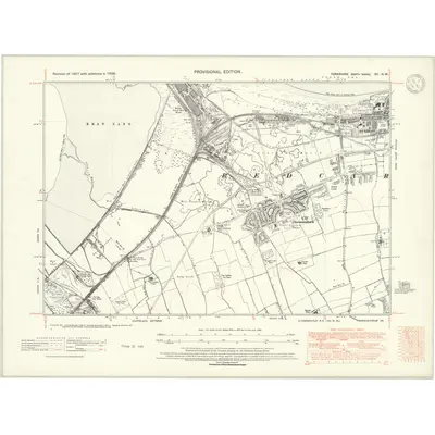 1938 Map of Yorkshire VII.NW, 1947 Print