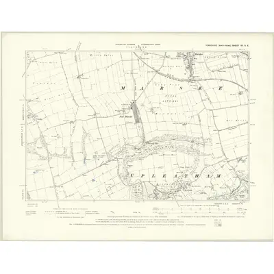 1893 Map of Yorkshire VII.SE, 1895 Print