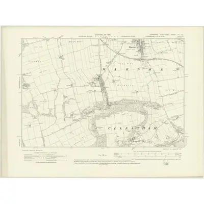 1913 Map of Yorkshire VII.SE, 1919 Print
