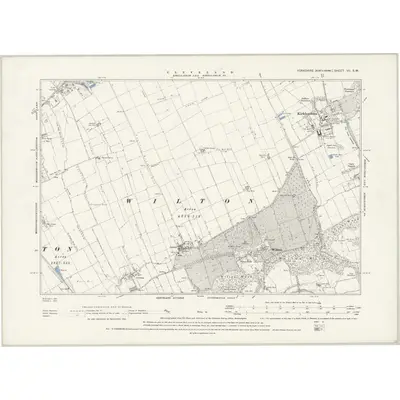 1893 Map of Yorkshire VII.SW, 1895 Print
