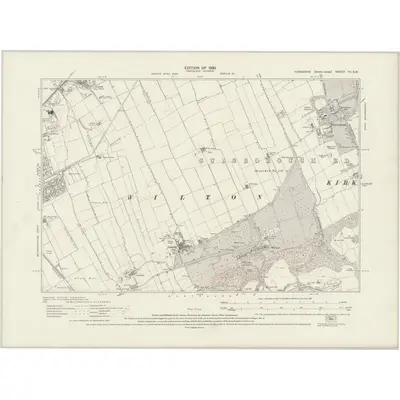 1927 Map of Yorkshire VII.SW, 1930 Print