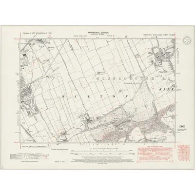 1938 Map of Yorkshire VII.SW, 1947 Print