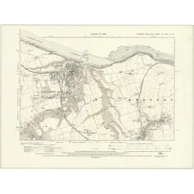 1927 Map of Yorkshire VIII.NW & VIII.SW, 1930 Print