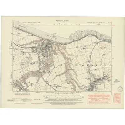1938 Map of Yorkshire VIII.NW & VIII.SW, 1949 Print