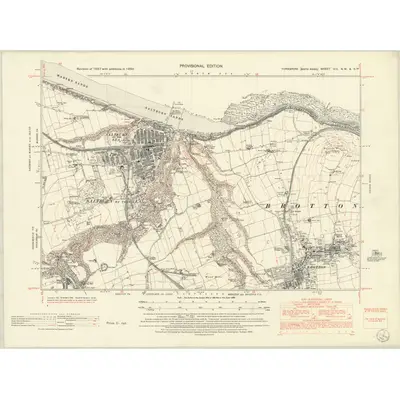 1950 Map of Yorkshire VIII.NW & VIII.SW, 1952 Print