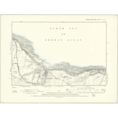1893 Map of Yorkshire VIII.SE, 1895 Print