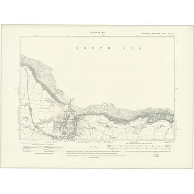 1913 Map of Yorkshire VIII.SE, 1919 Print