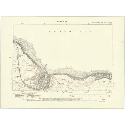 1927 Map of Yorkshire VIII.SE, 1930 Print
