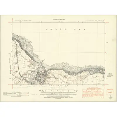 1950 Map of Yorkshire VIII.SE, 1952 Print