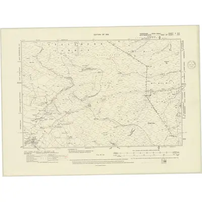 1912 Map of Yorkshire X.NE, 1919 Print