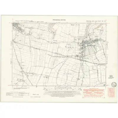 1938 Map of Yorkshire XCI.SE, 1949 Print