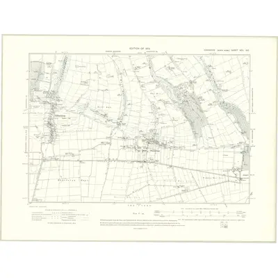 1910 Map of Yorkshire XCII.SE, 1913 Print