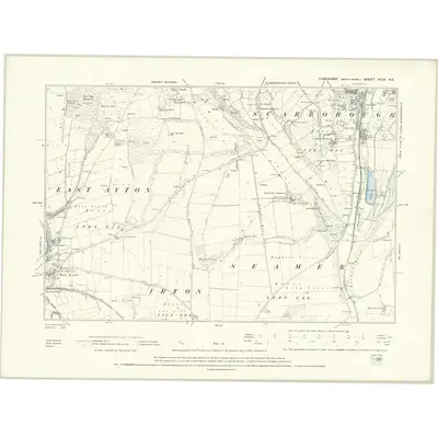 1889 Map of Yorkshire XCIII.NE, 1895 Print