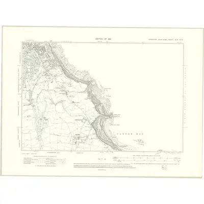 1910 Map of Yorkshire XCIV.NW, 1914 Print