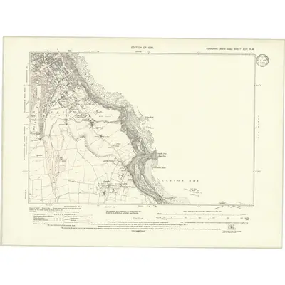 1926 Map of Yorkshire XCIV.NW, 1929 Print
