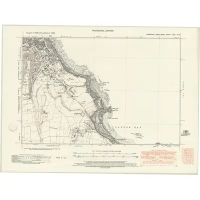 1938 Map of Yorkshire XCIV.NW, 1947 Print