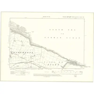 1909 Map of Yorkshire XCIV.SE & XCIVA.SW, 1913 Print
