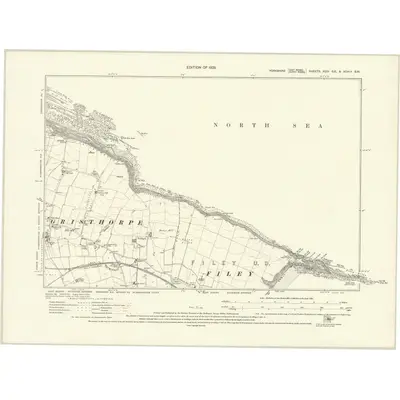 1926 Map of Yorkshire XCIV.SE & XCIVA.SW, 1929 Print