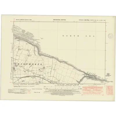 1938 Map of Yorkshire XCIV.SE & XCIVA.SW, 1948 Print