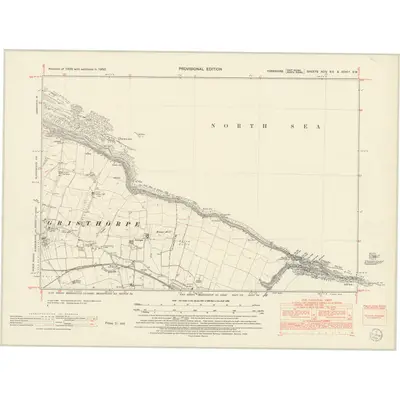 1950 Map of Yorkshire XCIV.SE & XCIVA.SW, 1952 Print