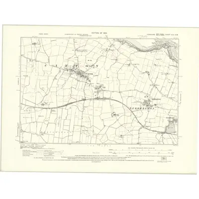 1926 Map of Yorkshire XCIV.SW, 1929 Print