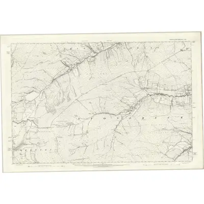 1890 Map of Yorkshire XCIX, 1896 Print
